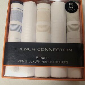 French Connection Premium Handkerchief Set 5 pack luxury  Multi color See Photos